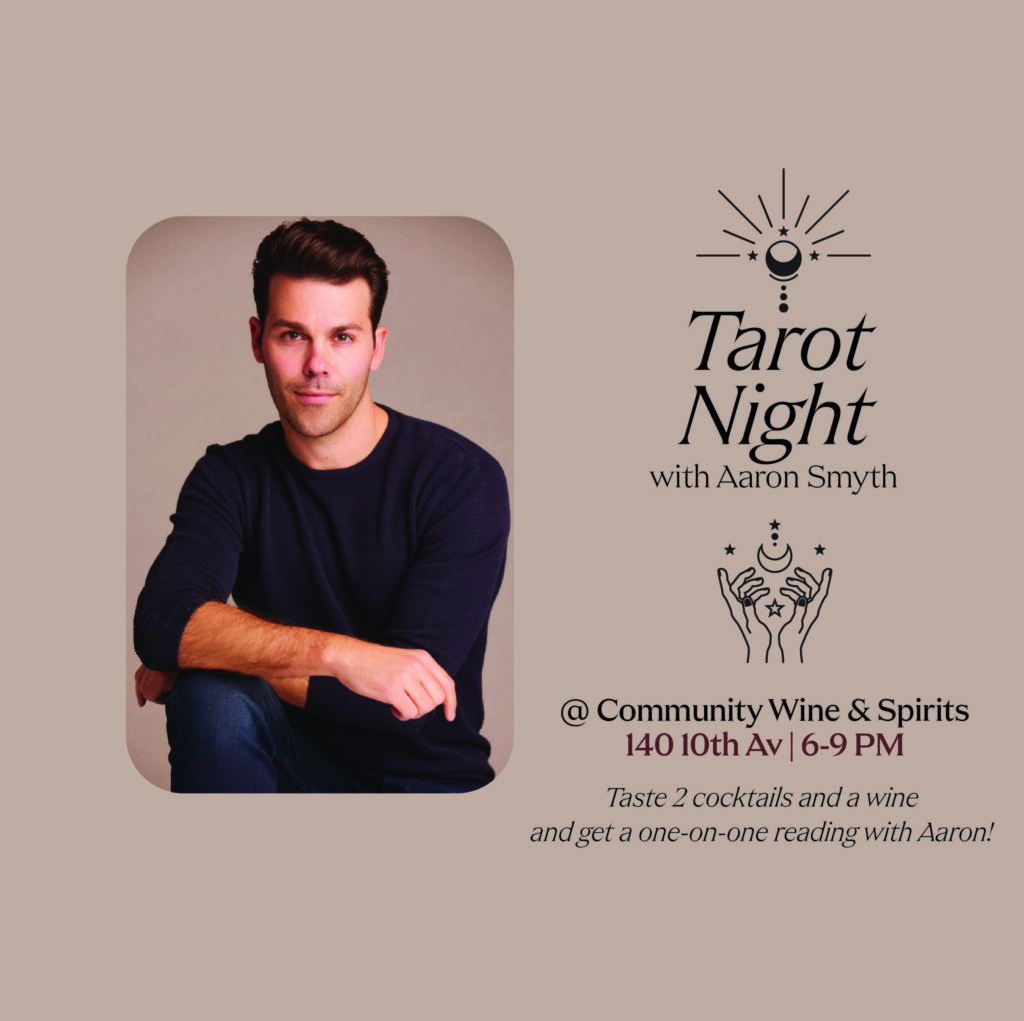 Tarot & Cocktail Tasting with Aaron Smyth Friday May 23 6-9 PM