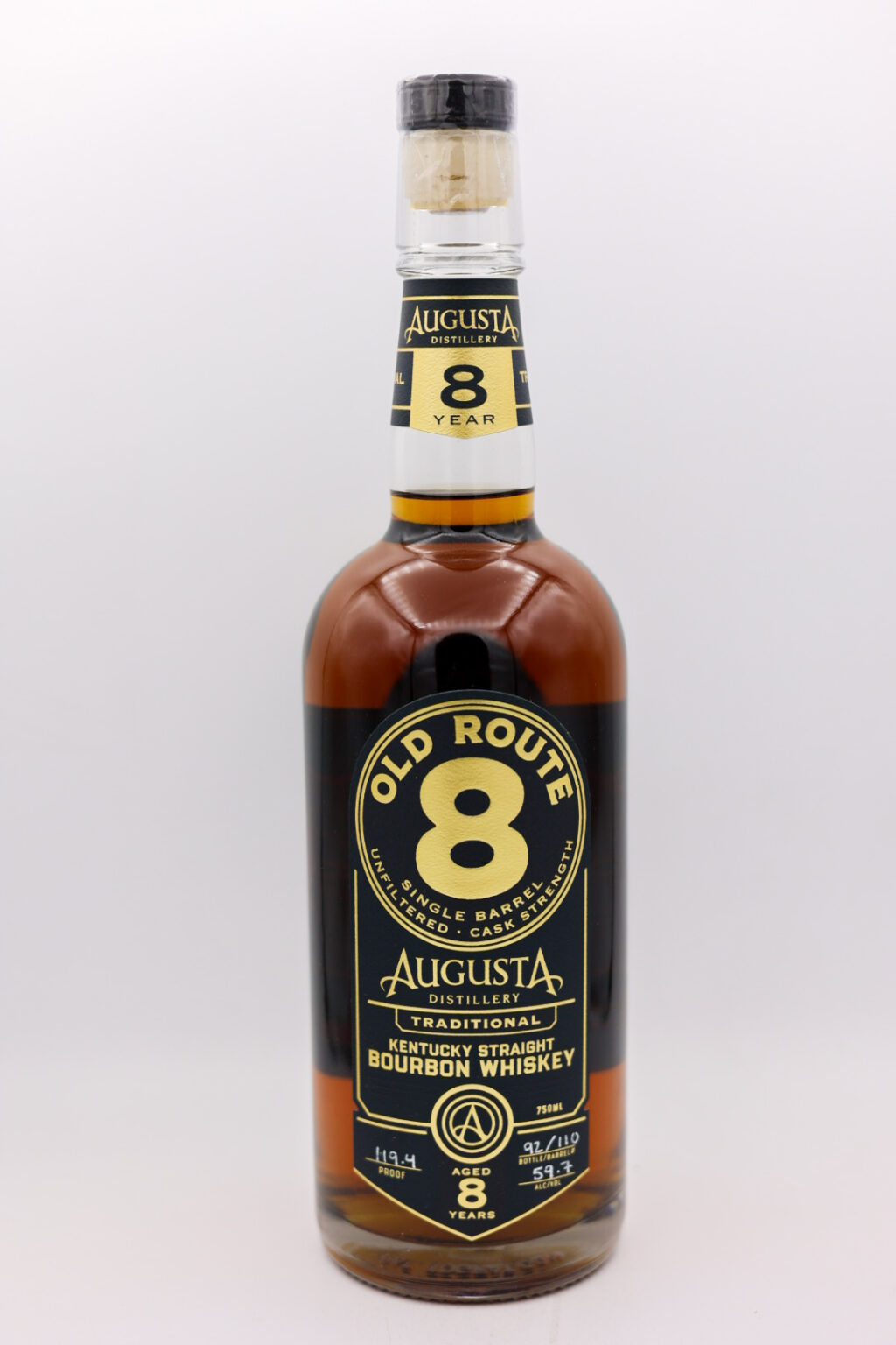 Augusta Distillery Old Route 8 Year Straight Bourbon Whiskey 750ml